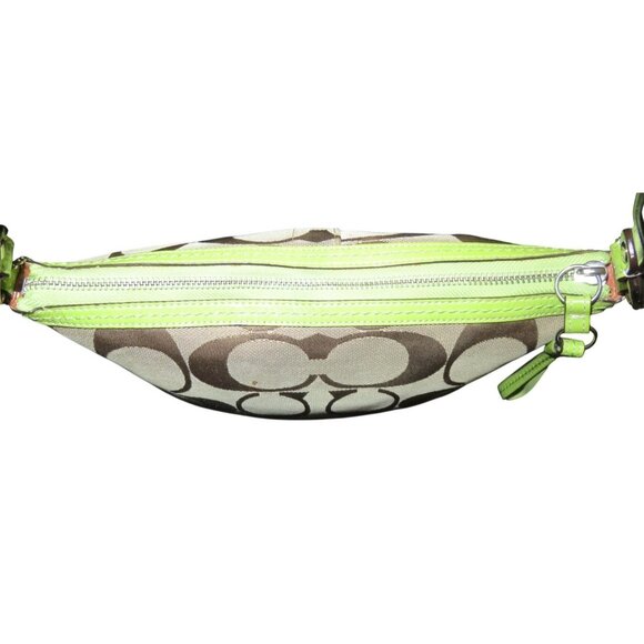 Coach 2009 Soho Signature C Jacquard Hobo Shoulder Bag Khaki Green Stripe 13674 - Picture 10 of 15